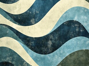 波浪纹理复古风背景图案
