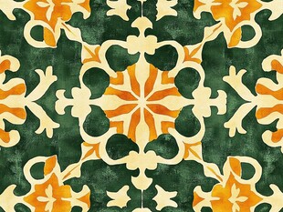 复古风几何花纹瓷砖图案