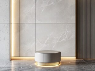 简约现代风室内圆凳场景