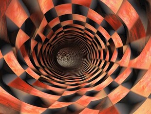 旋转棋盘式视觉隧道