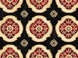 古典花纹图案的精美织物