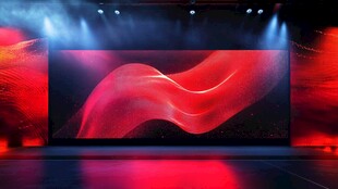 红色动感舞台背景展示