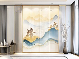 新中式山水背景墙装饰画