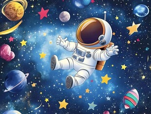 遨游太空的宇航员