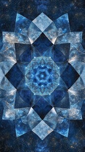 梦幻蓝色星空几何图案