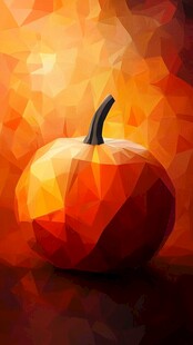 多边形艺术风格的南瓜