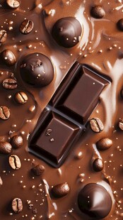 丝滑巧克力与咖啡豆盛宴