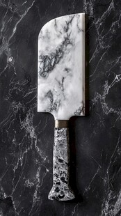 大理石纹菜刀展示