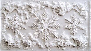 雪花浮雕装饰艺术作品