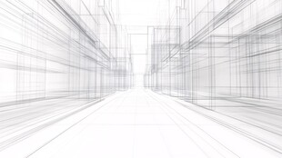 建筑线条勾勒的未来空间