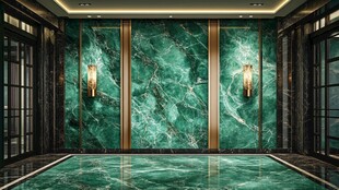 奢华绿宝石风室内空间设计