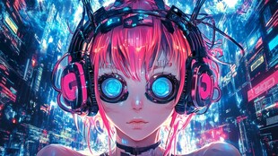 赛博少女 梦幻科技视觉冲击