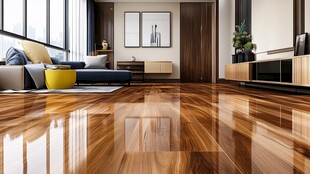 现代简约风木质客厅空间