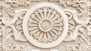 中式雕花艺术精美浮雕图案