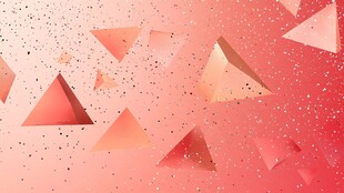 粉色立体三角背景图案