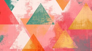 多彩几何三角抽象背景图