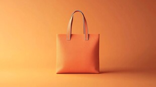 橙色手提包 简约时尚风