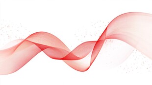 红色动感飘带抽象背景图