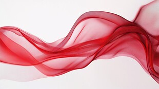 红色飘带舞动 灵动之美