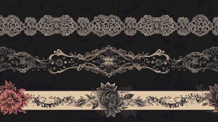 复古花边装饰图案集合