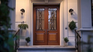欧式典雅双开门入户设计