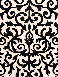 黑白欧式复古花纹图案