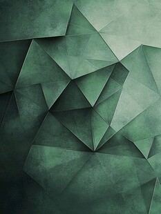 墨绿色立体几何抽象背景图