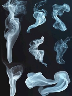梦幻飘逸的多姿烟雾形态