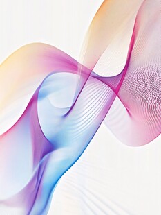 梦幻流动渐变彩色线条背景