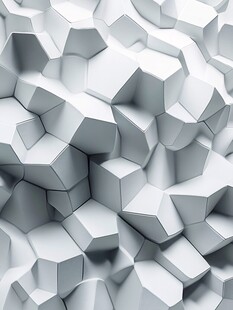 立体几何块状白色纹理背景