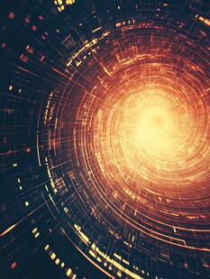 科技感光线旋转特效画面