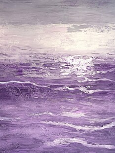 紫色海洋抽象艺术画作