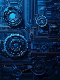 科技风机械齿轮背景图