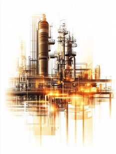 科技风的工业炼油装置