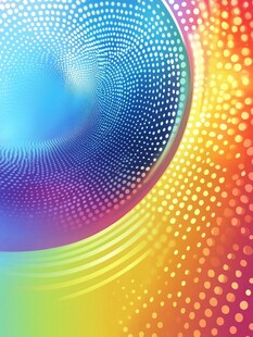 炫彩波点渐变抽象背景图