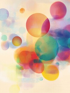 梦幻多彩气泡抽象背景图