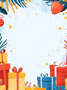 节日礼物装饰背景图