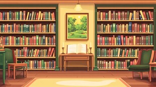 温馨静谧的舒适书房一角