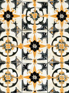 复古风几何花纹瓷砖图案