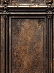 复古雕花金属门板纹理