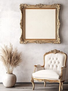 复古金框搭配优雅座椅