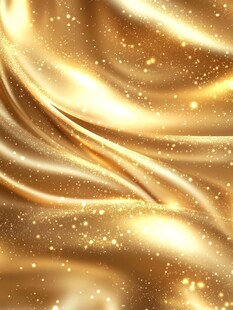 金色流光溢彩丝绸背景图