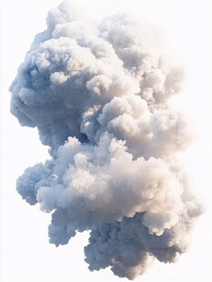 巨大蓬松云朵特写