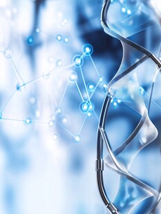 蓝色梦幻DNA结构画面