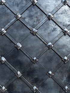 金属铆钉菱格纹理背景