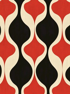 复古波浪几何图案背景