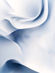 轻柔蓝白绸布纹理画面