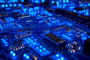 科技感电路板细节特写