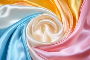 多彩丝滑绸缎的绚丽旋纹