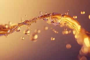 金色水花飞溅动态瞬间